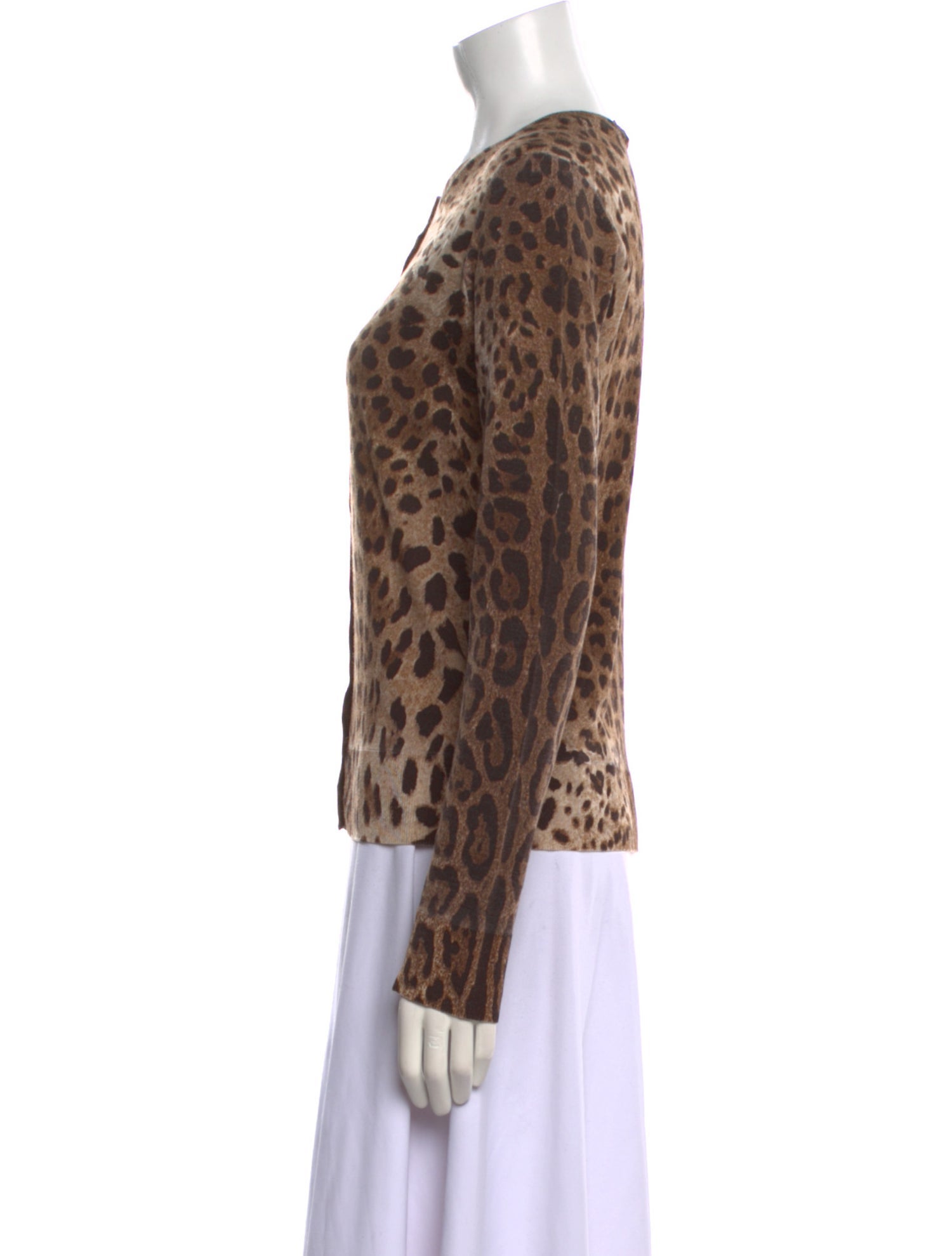 Dolce & Gabbana Virgin Wool Animal Print Sweater