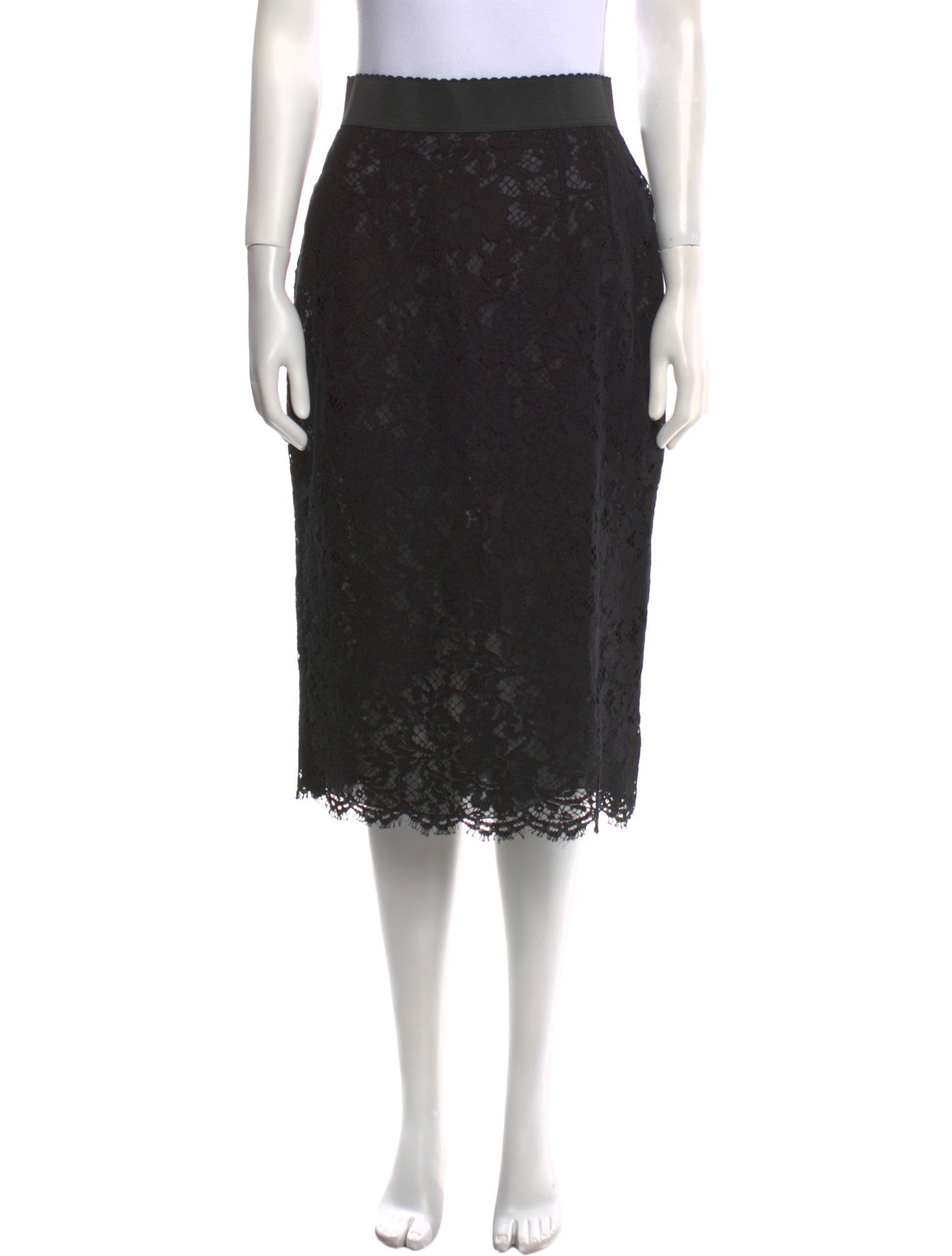 Dolce & Gabbana Lace Pattern Knee-Length Skirt