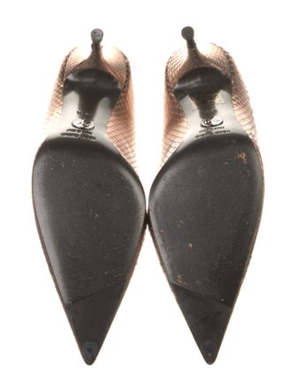 Dolce & Gabbana Embossed Leather Animal Print Pumps