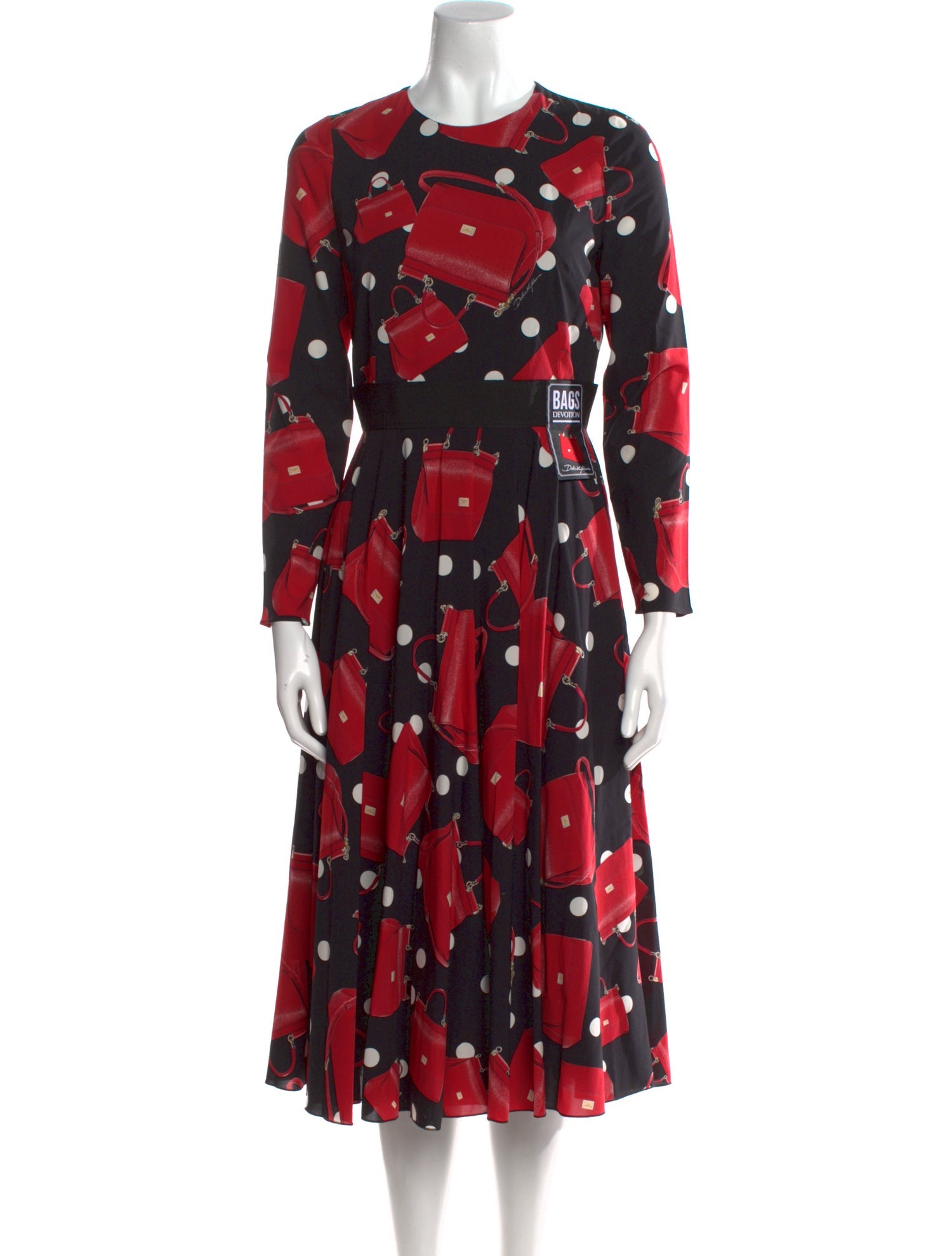 Dolce & Gabbana Silk Midi Length Dress w/ Tags