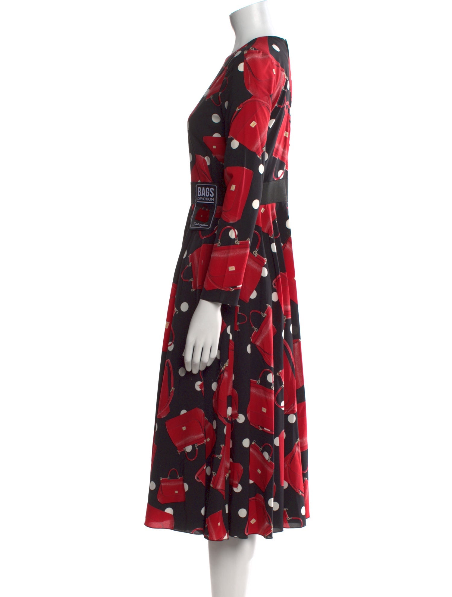 Dolce & Gabbana Silk Midi Length Dress w/ Tags