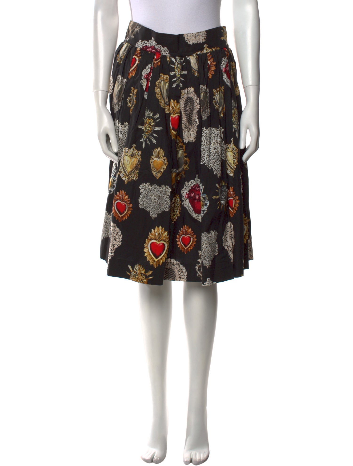 Dolce & Gabbana Floral Print Knee-Length Skirt