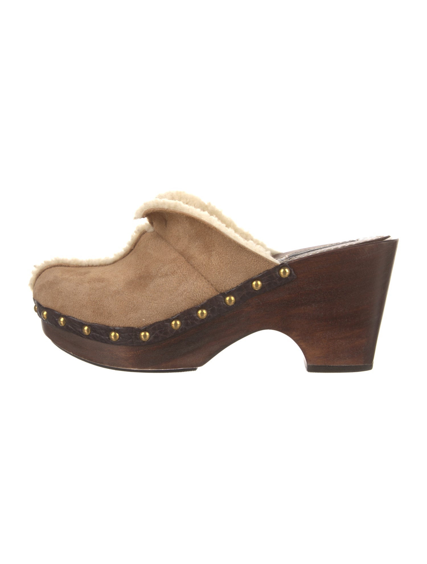 Dolce & Gabbana Suede Studded Accents Mules