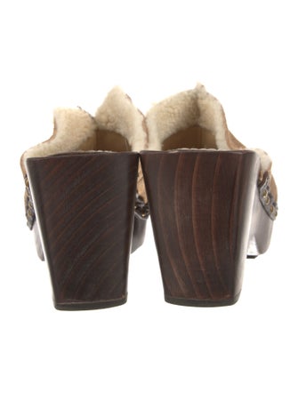 Dolce & Gabbana Suede Studded Accents Mules