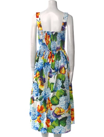 Dolce & Gabbana Floral Print Midi Length Dress