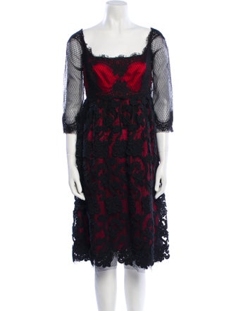 Dolce & Gabbana Lace Pattern Knee-Length Dress