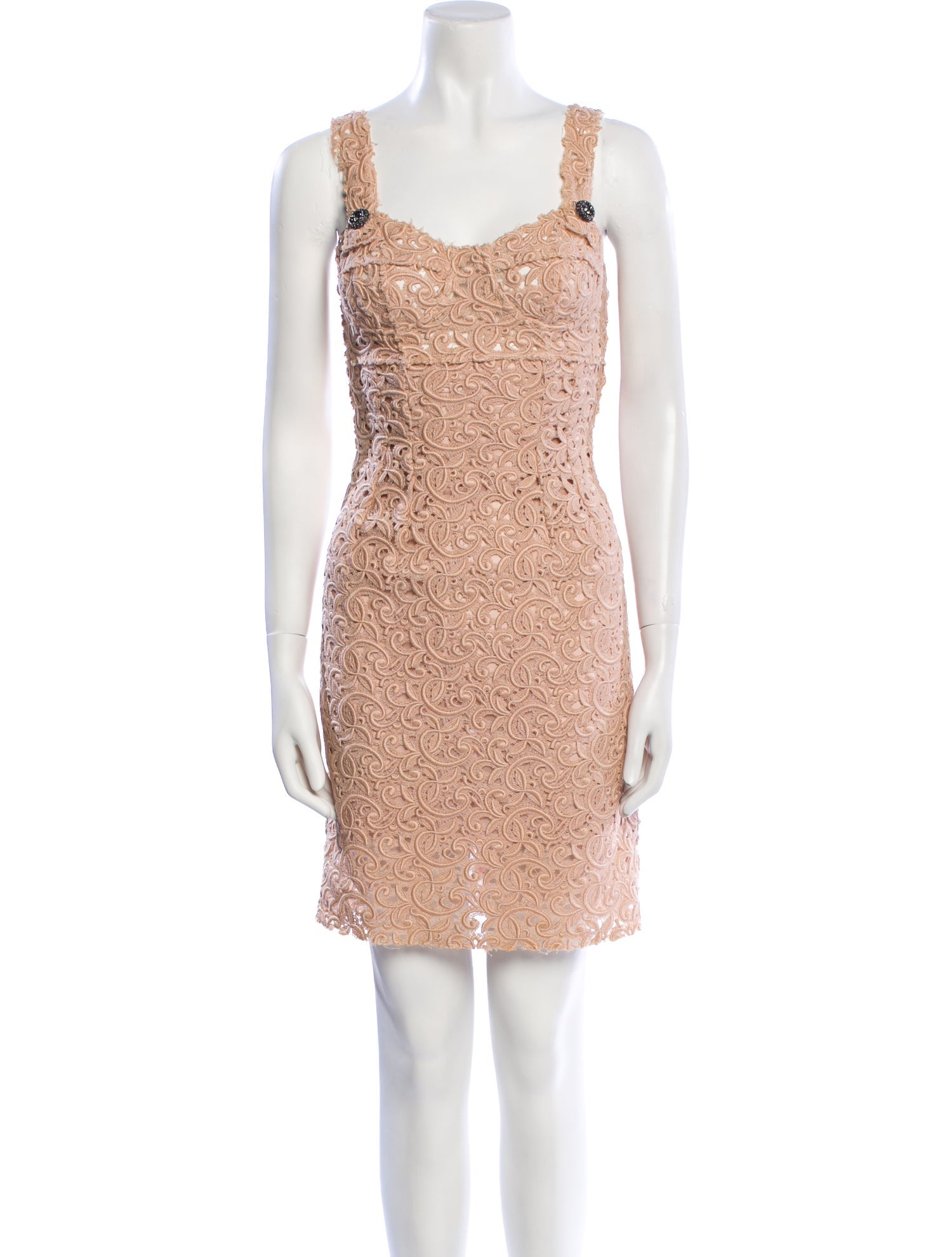 Dolce & Gabbana Square Neckline Mini Dress