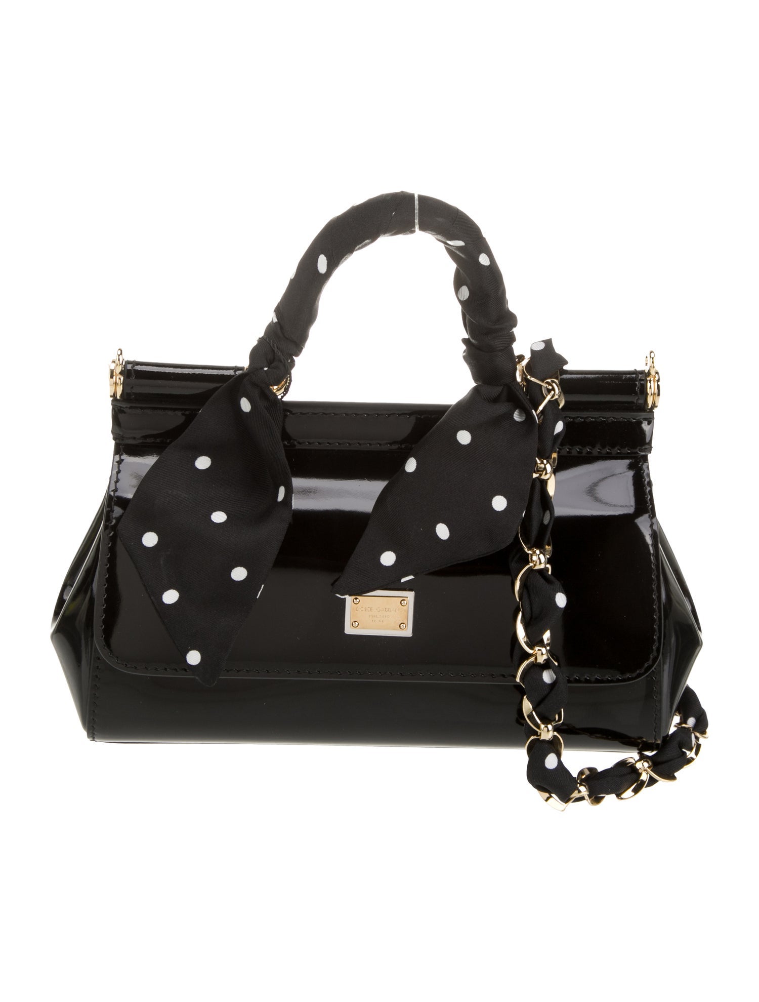 Dolce & Gabbana Patent Leather Top Handle Bag