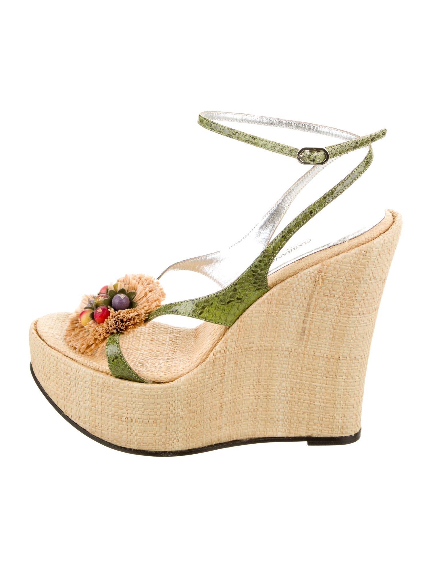Dolce & Gabbana Leather Colorblock Pattern Espadrilles