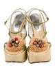Dolce & Gabbana Leather Colorblock Pattern Espadrilles