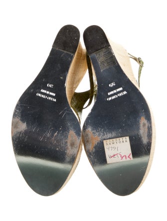 Dolce & Gabbana Leather Colorblock Pattern Espadrilles