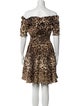 Dolce & Gabbana Animal Print Knee-Length Dress