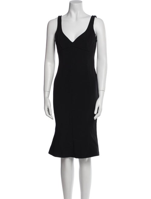 Dolce & Gabbana V-Neck Midi Length Dress