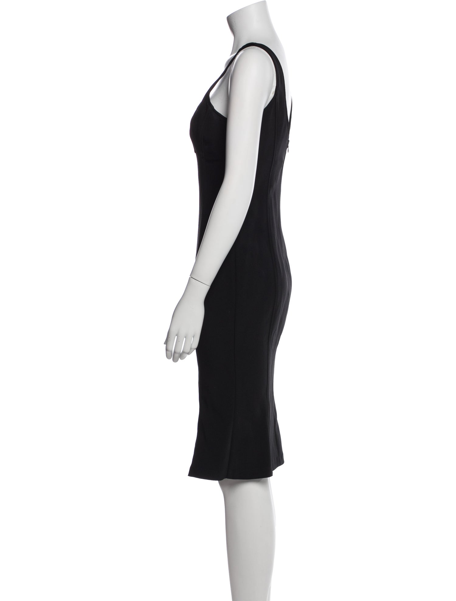 Dolce & Gabbana V-Neck Midi Length Dress