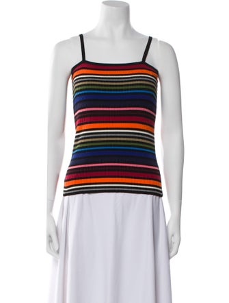 Dolce & Gabbana Striped Square Neckline Top