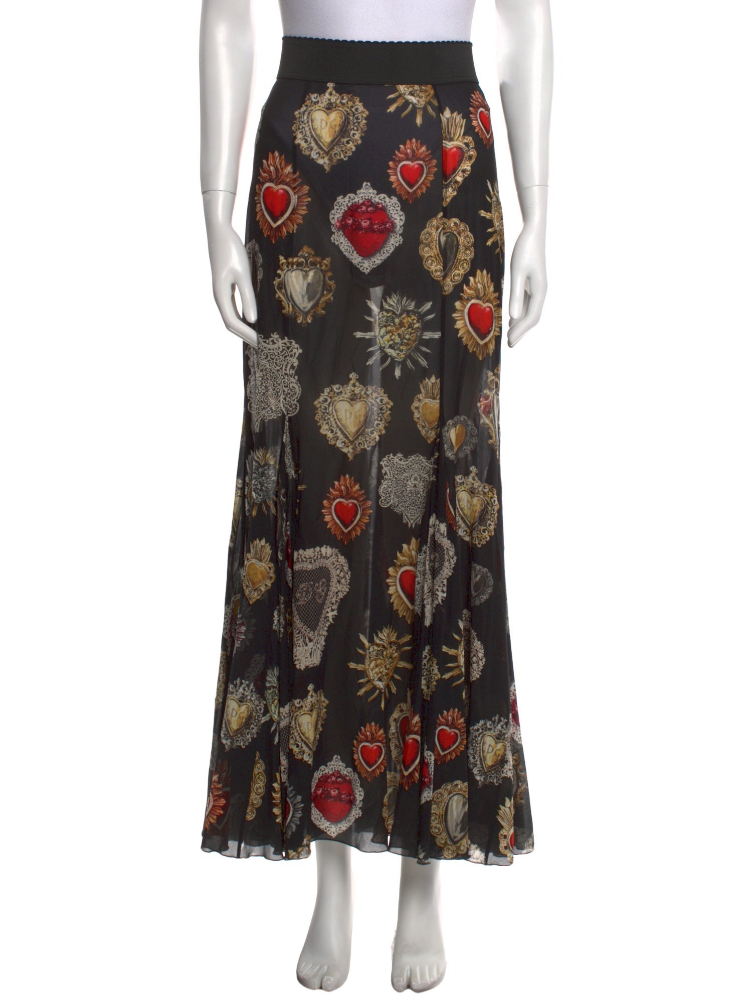 Dolce & Gabbana Silk Long Skirt