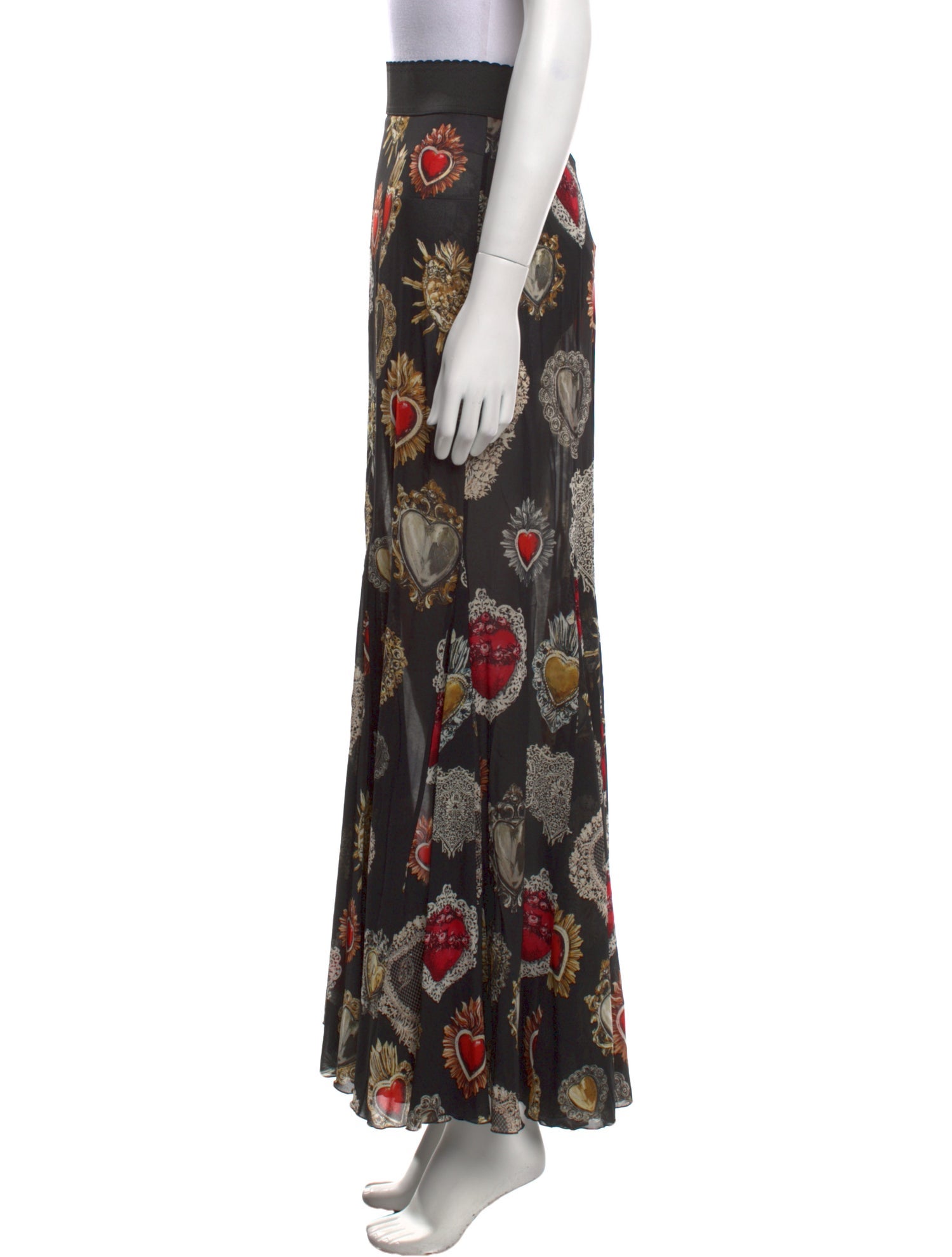 Dolce & Gabbana Silk Long Skirt