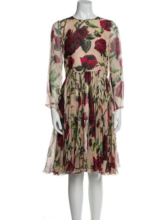 Dolce & Gabbana Silk Midi Length Dress