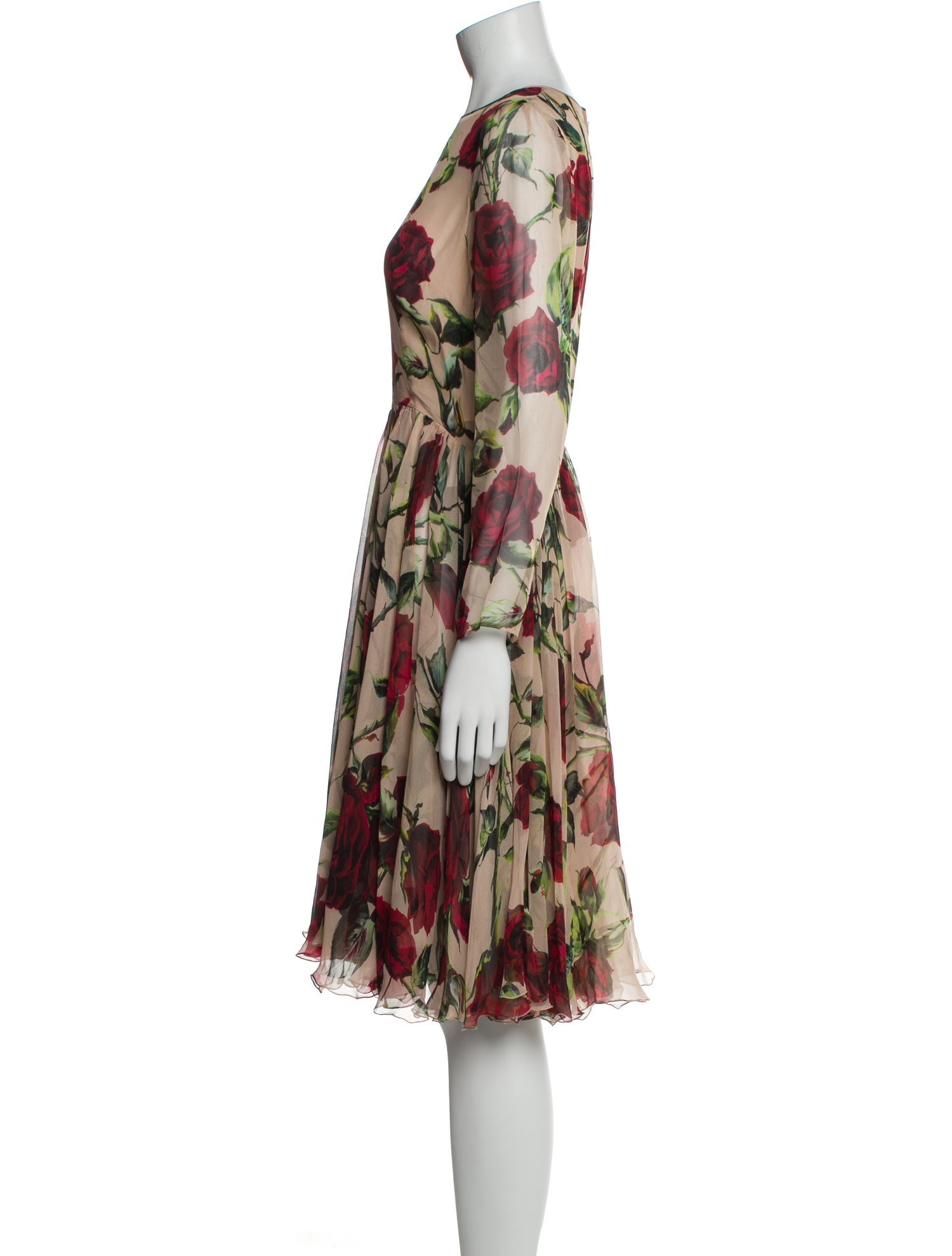 Dolce & Gabbana Silk Midi Length Dress