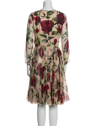 Dolce & Gabbana Silk Midi Length Dress