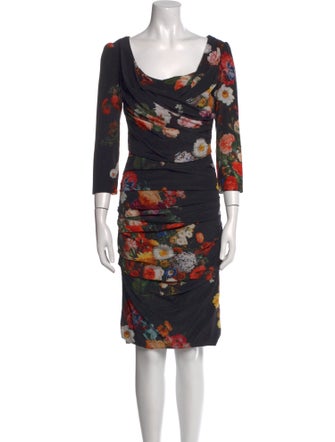 Dolce & Gabbana Silk Knee-Length Dress