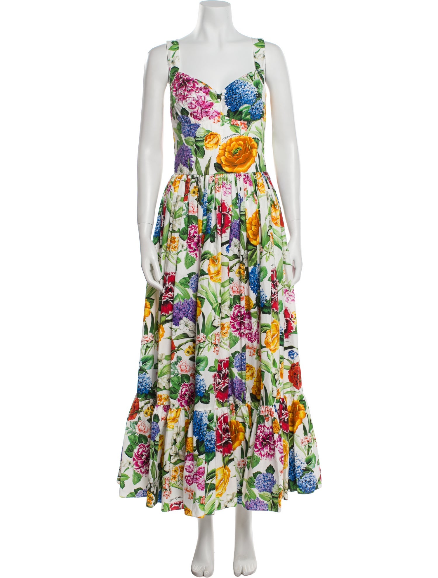 Dolce & Gabbana Floral Print Long Dress w/ Tags