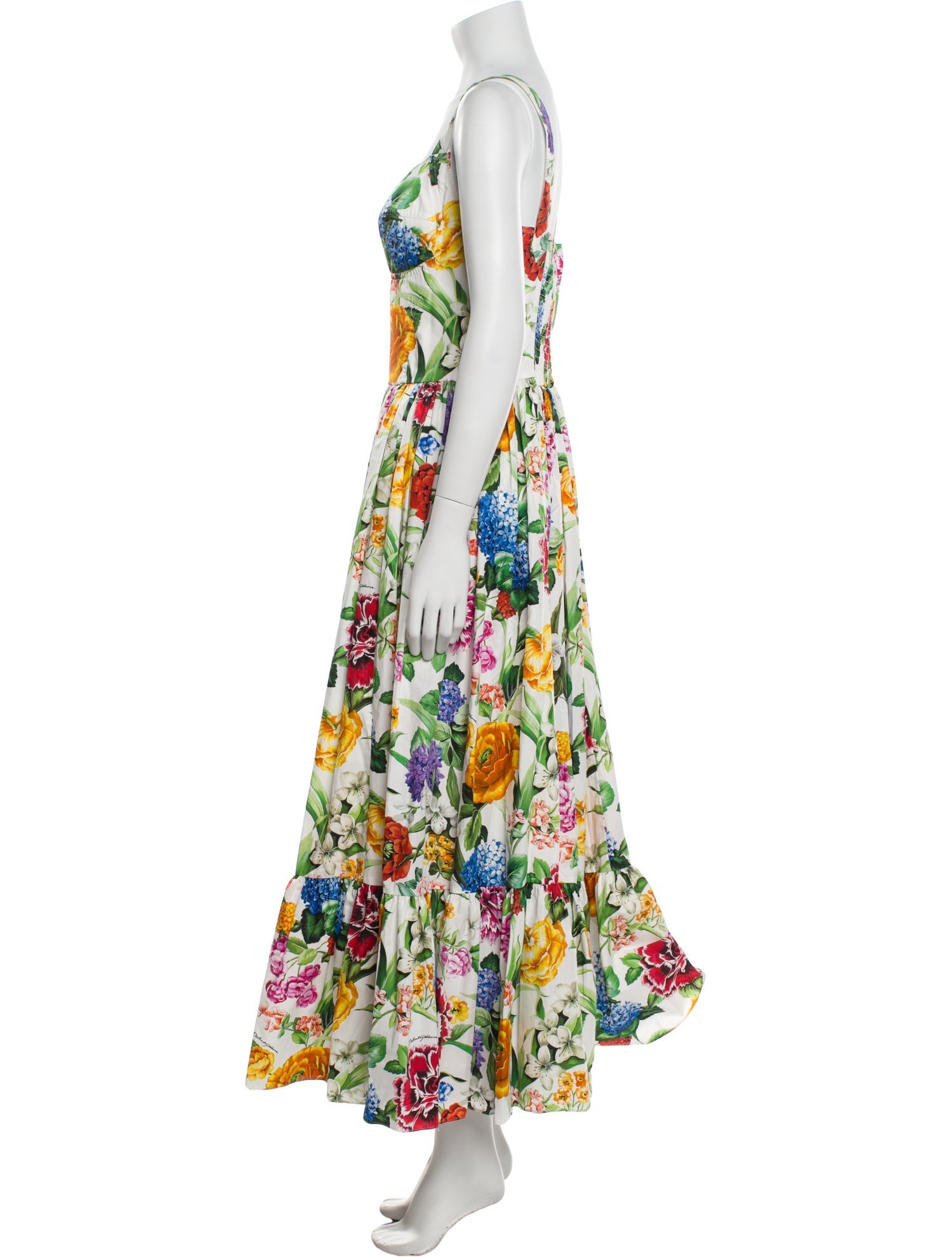 Dolce & Gabbana Floral Print Long Dress w/ Tags