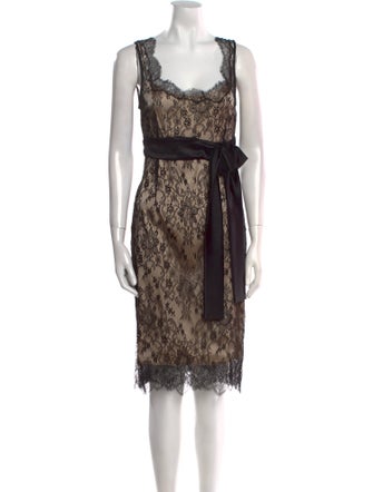 Dolce & Gabbana Lace Pattern Knee-Length Dress