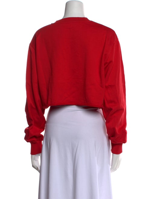 Dolce & Gabbana Graphic Print Crew Neck Crop Top