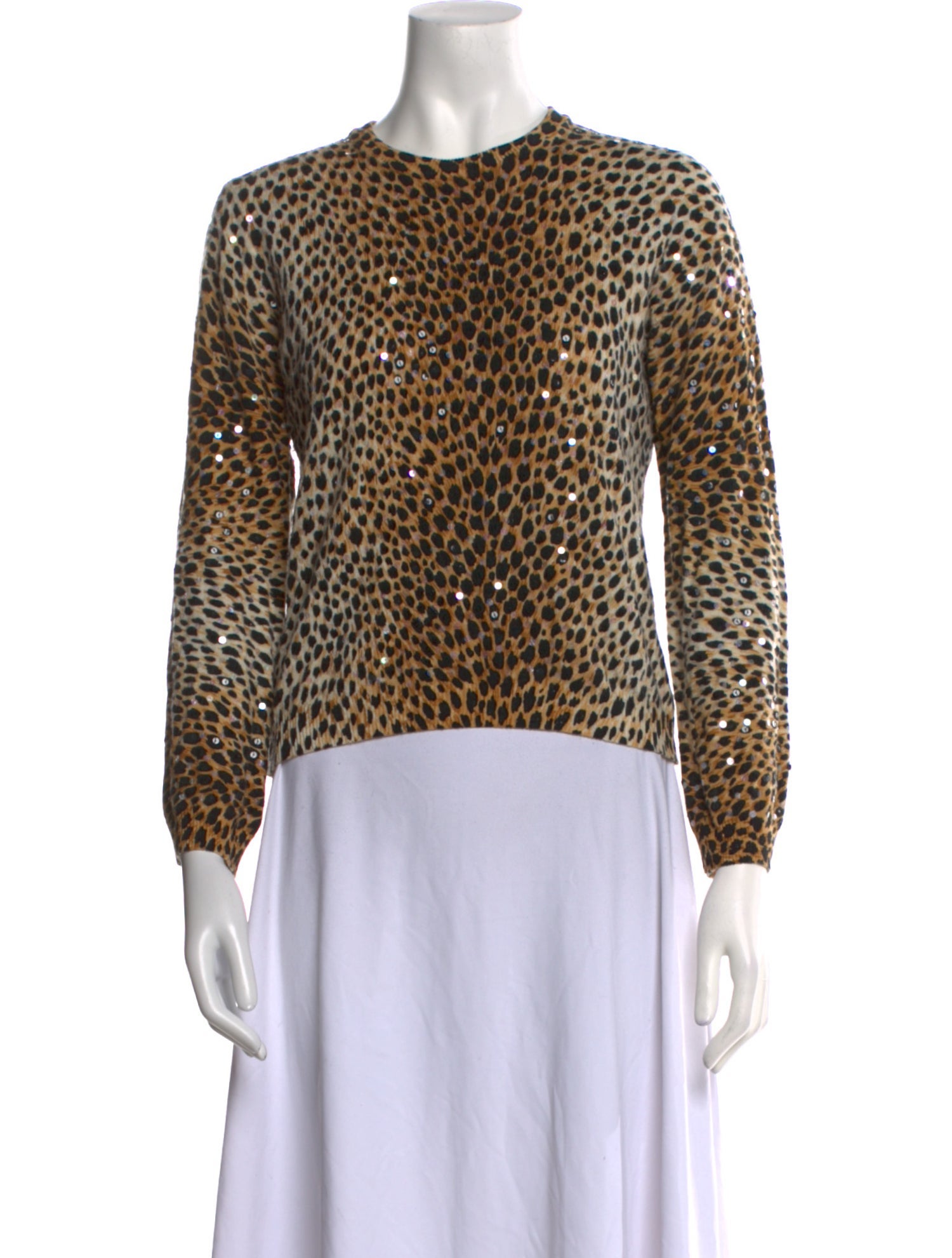 Dolce & Gabbana Cashmere Animal Print Sweater