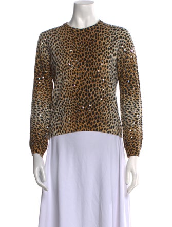 Dolce & Gabbana Cashmere Animal Print Sweater