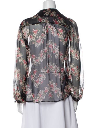 Dolce & Gabbana Silk Floral Print Blouse