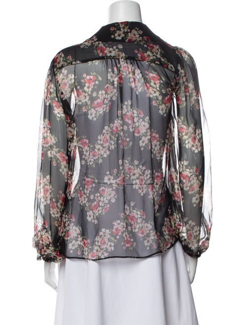 Dolce & Gabbana Silk Floral Print Blouse