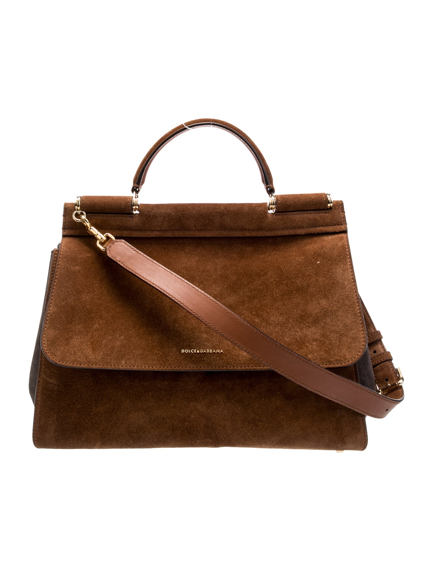 Dolce & Gabbana Suede Top Handle Bag