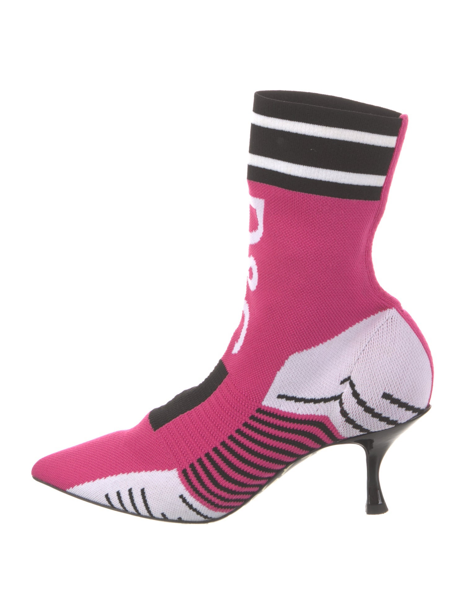 Dolce & Gabbana Striped Sock Boots
