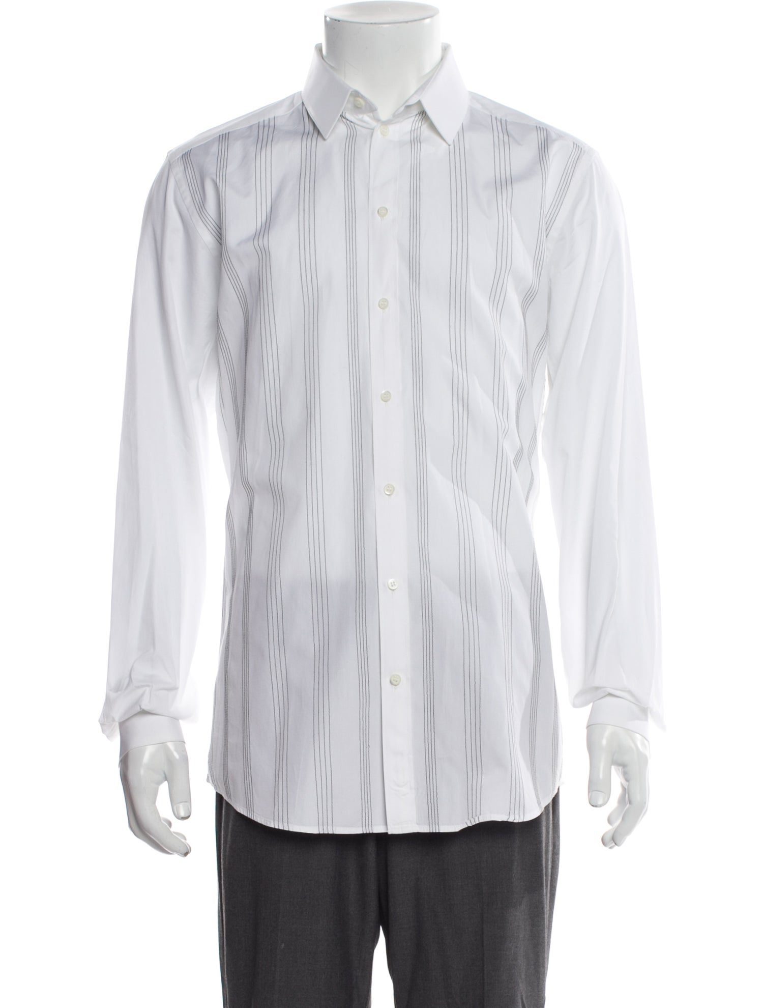 Dolce & Gabbana Striped Long Sleeve Dress Shirt