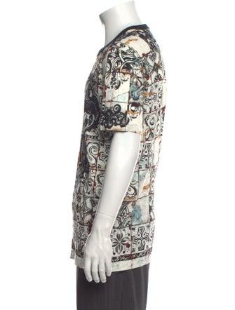 Dolce & Gabbana Majolica Print Crew Neck T-Shirt