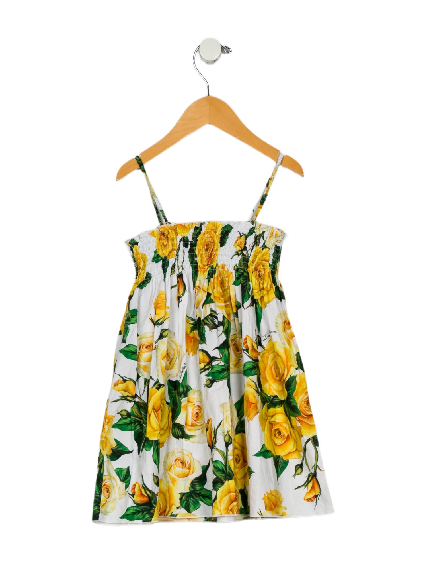 Dolce & Gabbana toddler girls' yellow multicolored dress