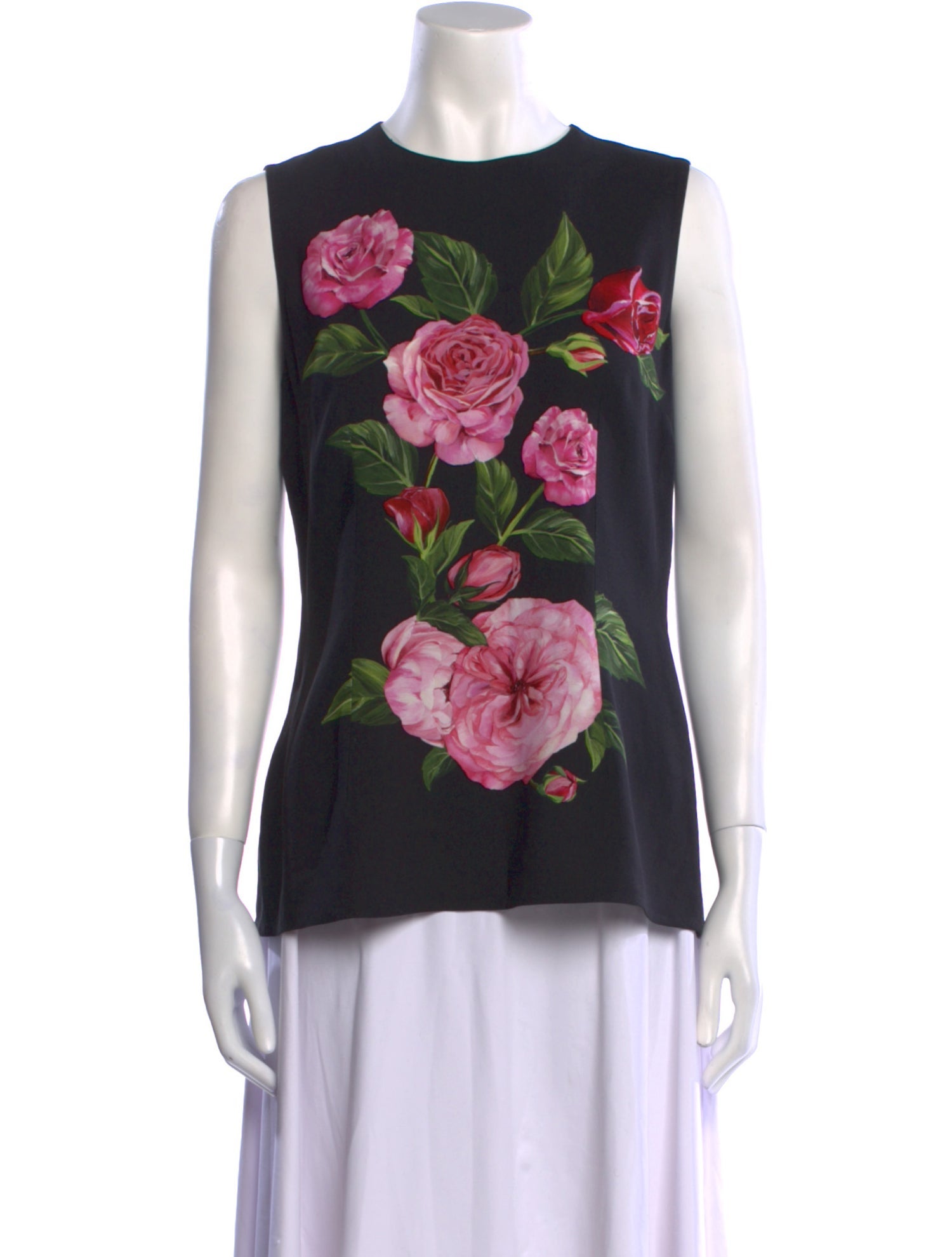 Dolce & Gabbana Floral Print Crew Neck Top