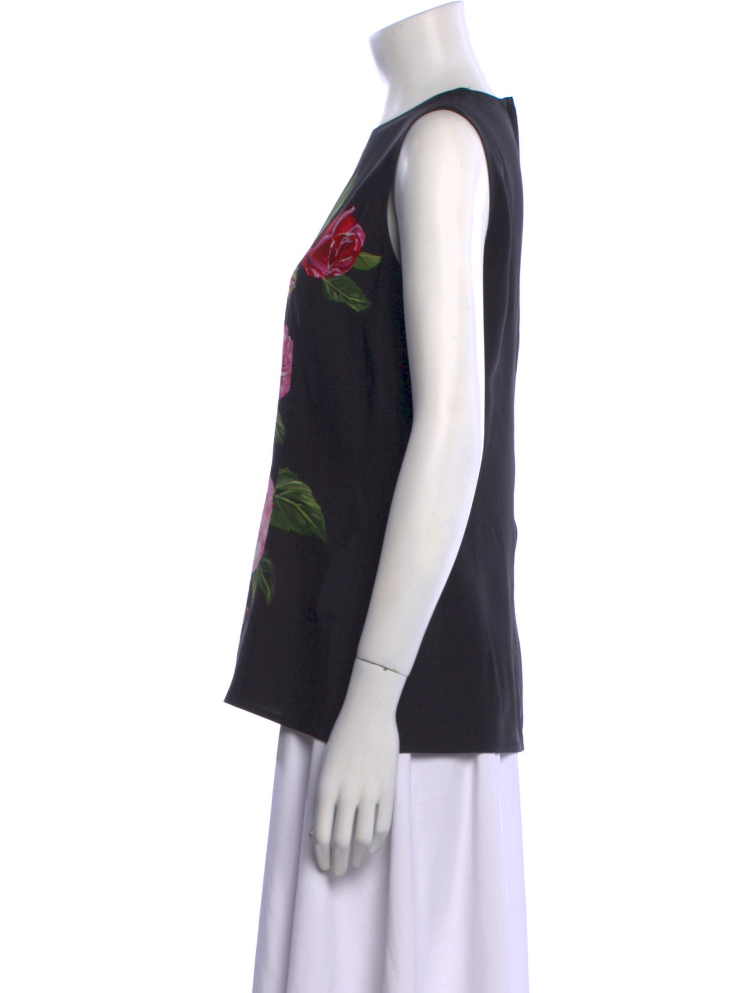 Dolce & Gabbana Floral Print Crew Neck Top