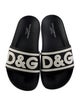Dolce & Gabbana kid boys' black and white slides