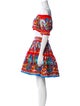 Dolce & Gabbana Printed Pleated Accents Skirt Set