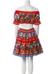 Dolce & Gabbana Printed Pleated Accents Skirt Set
