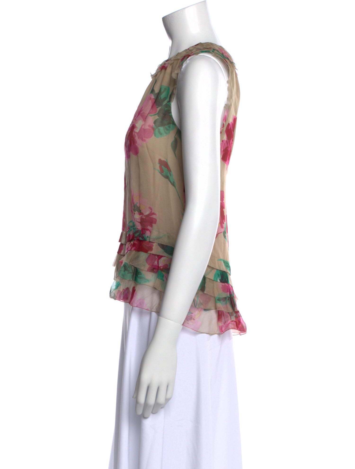 Dolce & Gabbana Silk Floral Print Blouse