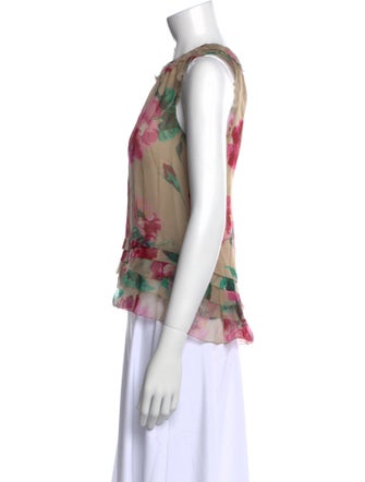 Dolce & Gabbana Silk Floral Print Blouse