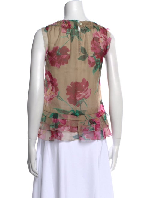 Dolce & Gabbana Silk Floral Print Blouse