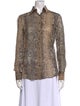Dolce & Gabbana Silk Animal Print Button-Up Top