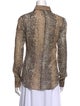Dolce & Gabbana Silk Animal Print Button-Up Top