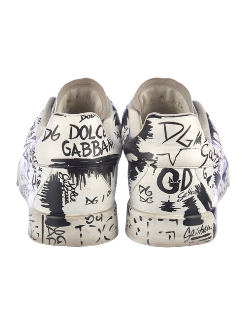 Dolce & Gabbana Leather Printed Sneakers