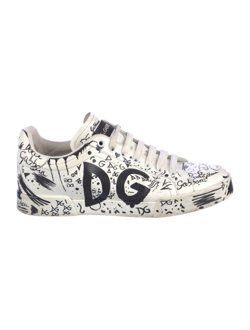 Dolce & Gabbana Leather Printed Sneakers
